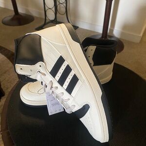 Adidas White and Black High-Top Women Sneakers